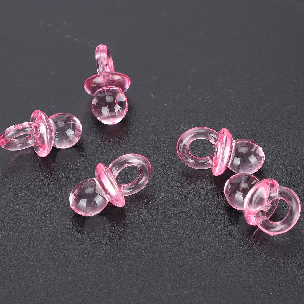 200Pcs Acrylic Pacifier Baby Nipples Baptism Birthday Gift   Decoration Accessories