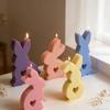 DIY Easter Bunny Candle Silicone Mold Love Cute Rabbit Handmade Soap Aromatherapy Gypsum Ornament Resin Crafts Molds Home Decor