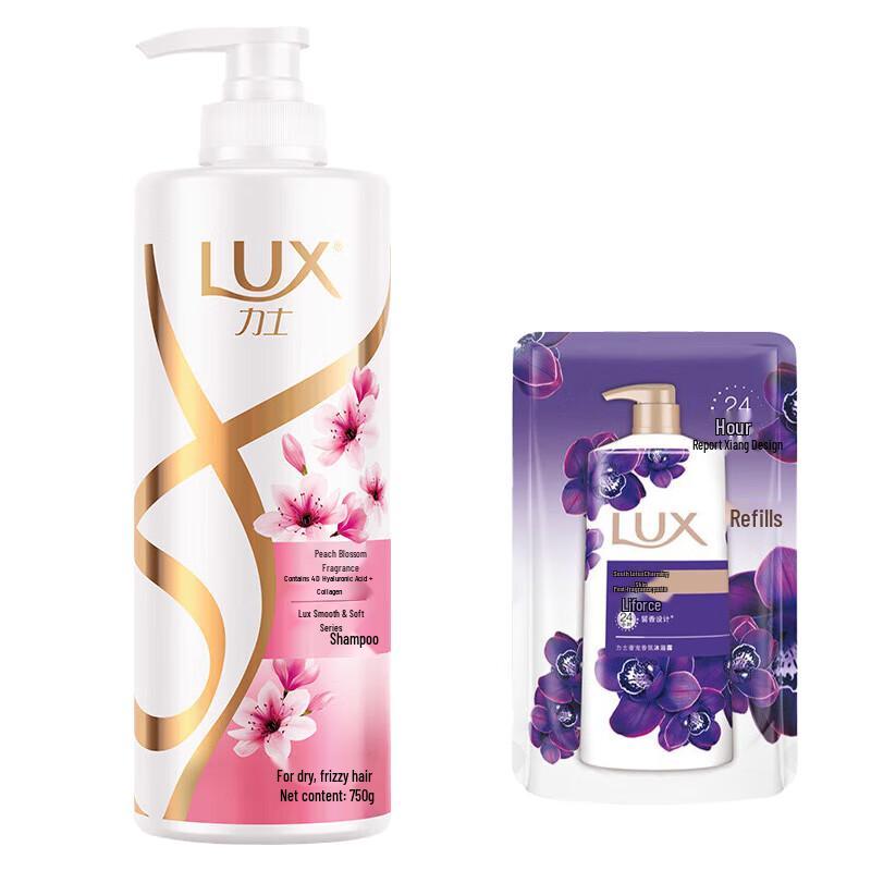 

LUX Peach Blossom Duo: Moisturizing Shampoo & Shower Gel Set