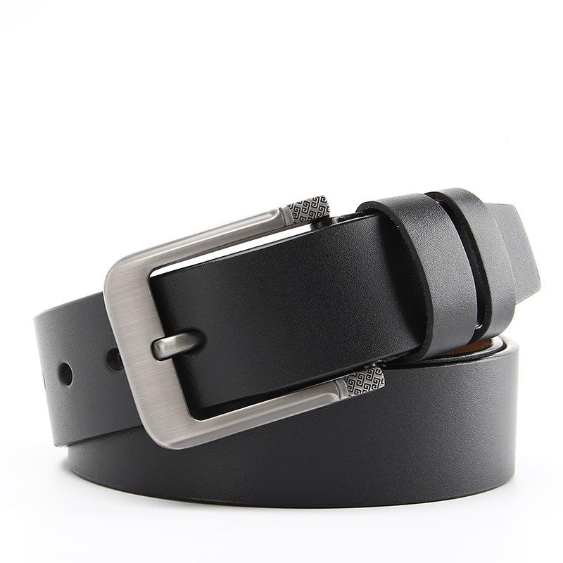 Men's Antique Real Yellow Cowhide Whole Sheet Two-layer Leather Belt Fashionable Pin Buckle Men's Korean Style Versatile Trousers Belt