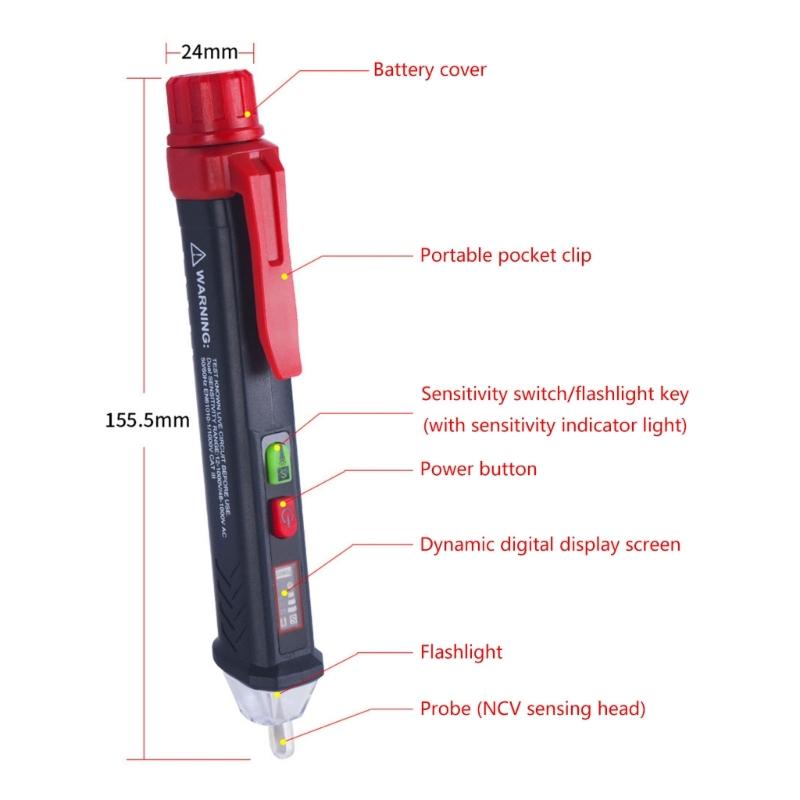 Home Circuit Detection Fault Diagnosis Digital Display Test Pencil Multimeter Electrician Tools Voltmeter Voltage Tester