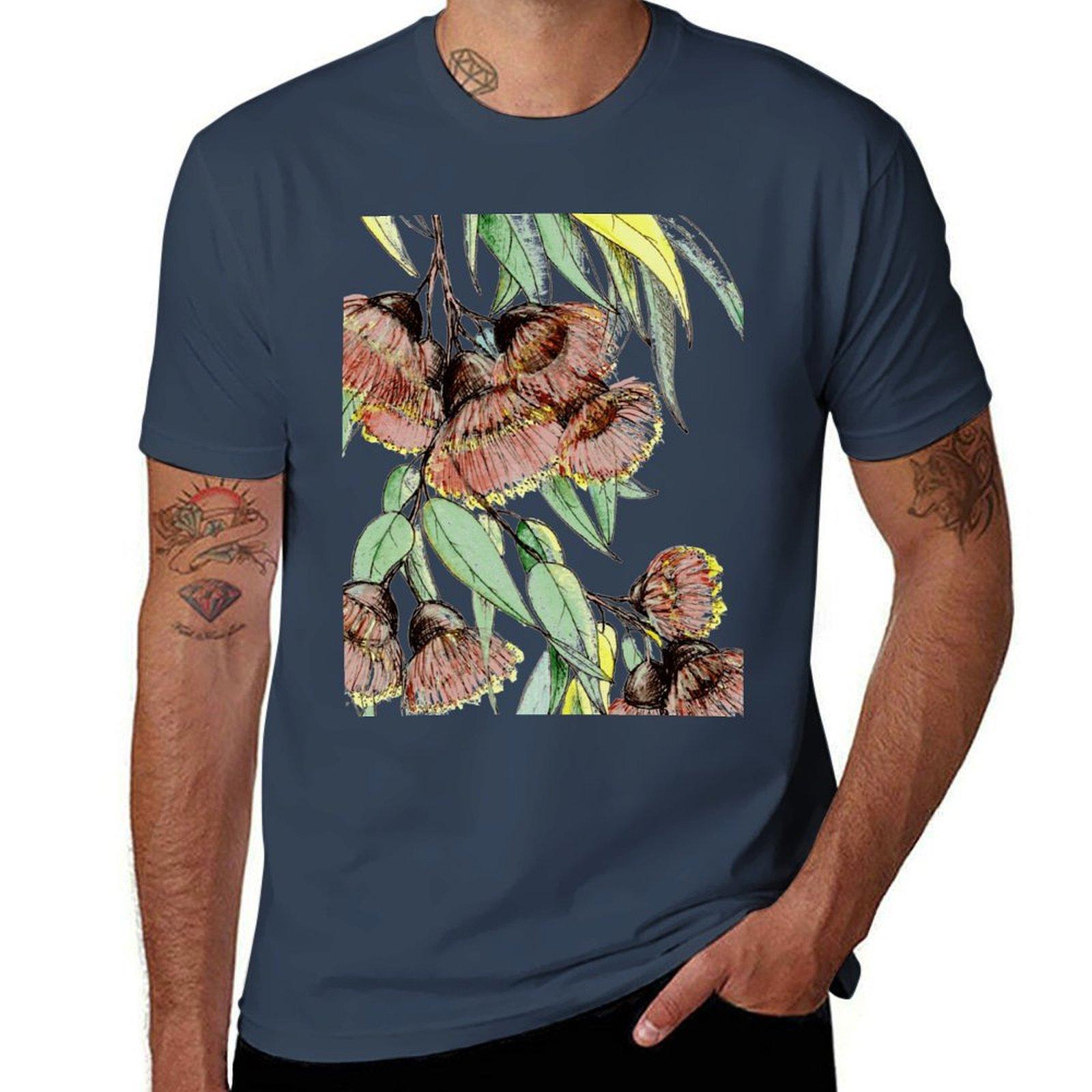 Red Flowering Gum Tshirt Classic Basic Casual Tshirt S