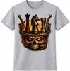 Skull Chess Graphic TShirt King Knight Rook Dark Fantasy Strategy Design Tee