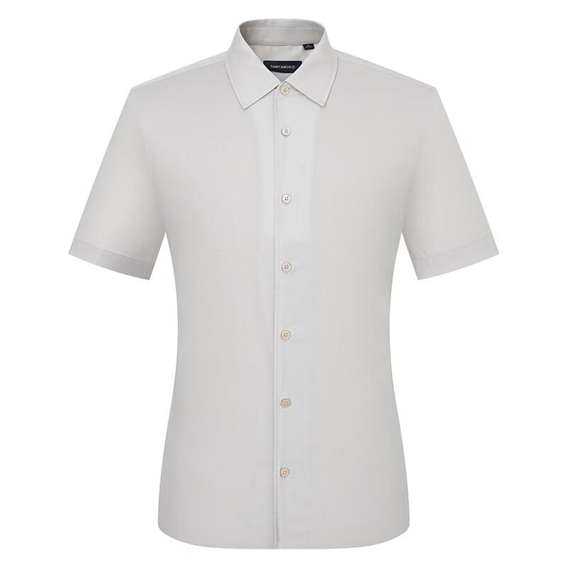 Baoxiniao Men's Business Short Sleeve Square Collar Shirt