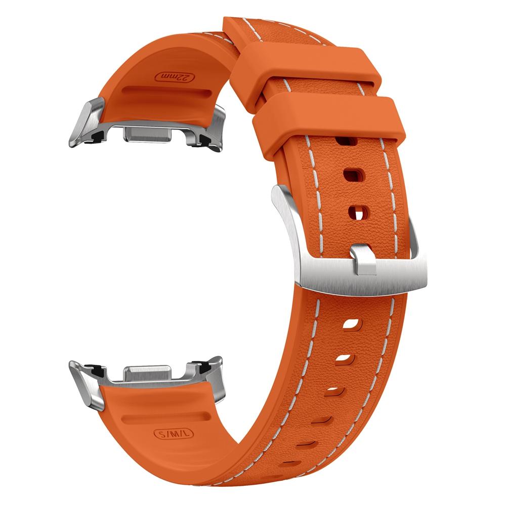 Bracelet Hybride Silicone+Cuir Pour Samsung Galaxy Watch 8 Classic 46mm Bracelet Sport Pour Watch 8 44mm 40mm Bracelets Montre