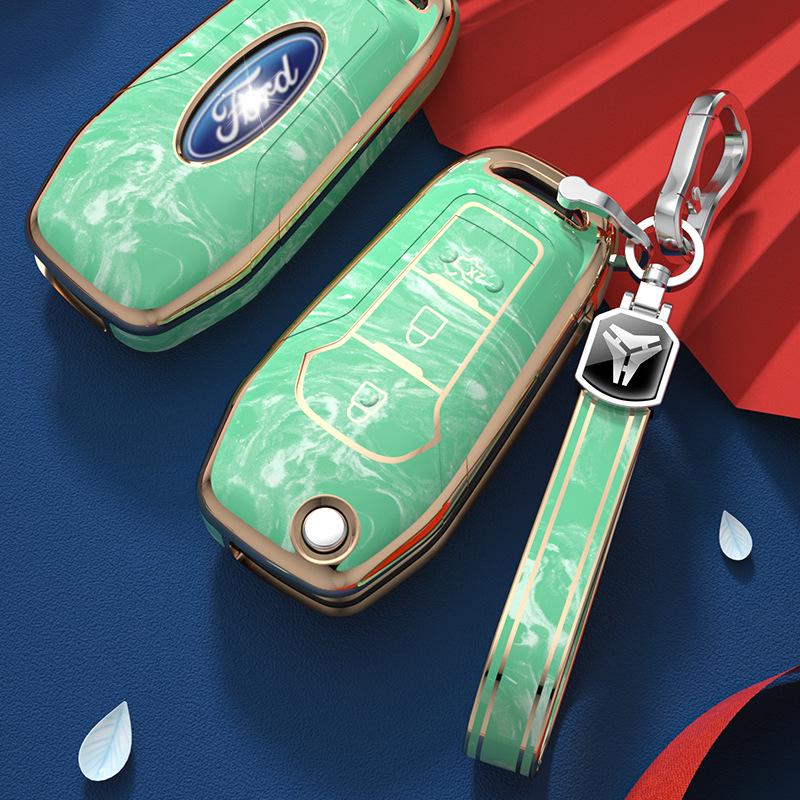 Guochao TPU Key Case for Ford: Fits Focus, Escort, Mondeo, Edge, and Ecosport