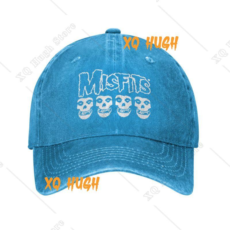 Vlastní Horor Punk Rock Misfits Lebka Baseballová čepice Sportovní Bavlněná Snapback Čepice Pánská Dámská Nastavitelná Táta Čepice