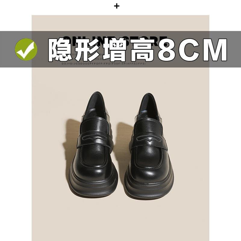 Platform Women's New Inner Height Increase Leather Small Leather Shoes Small Size 3233 Thick Heel Single Shoes Women
