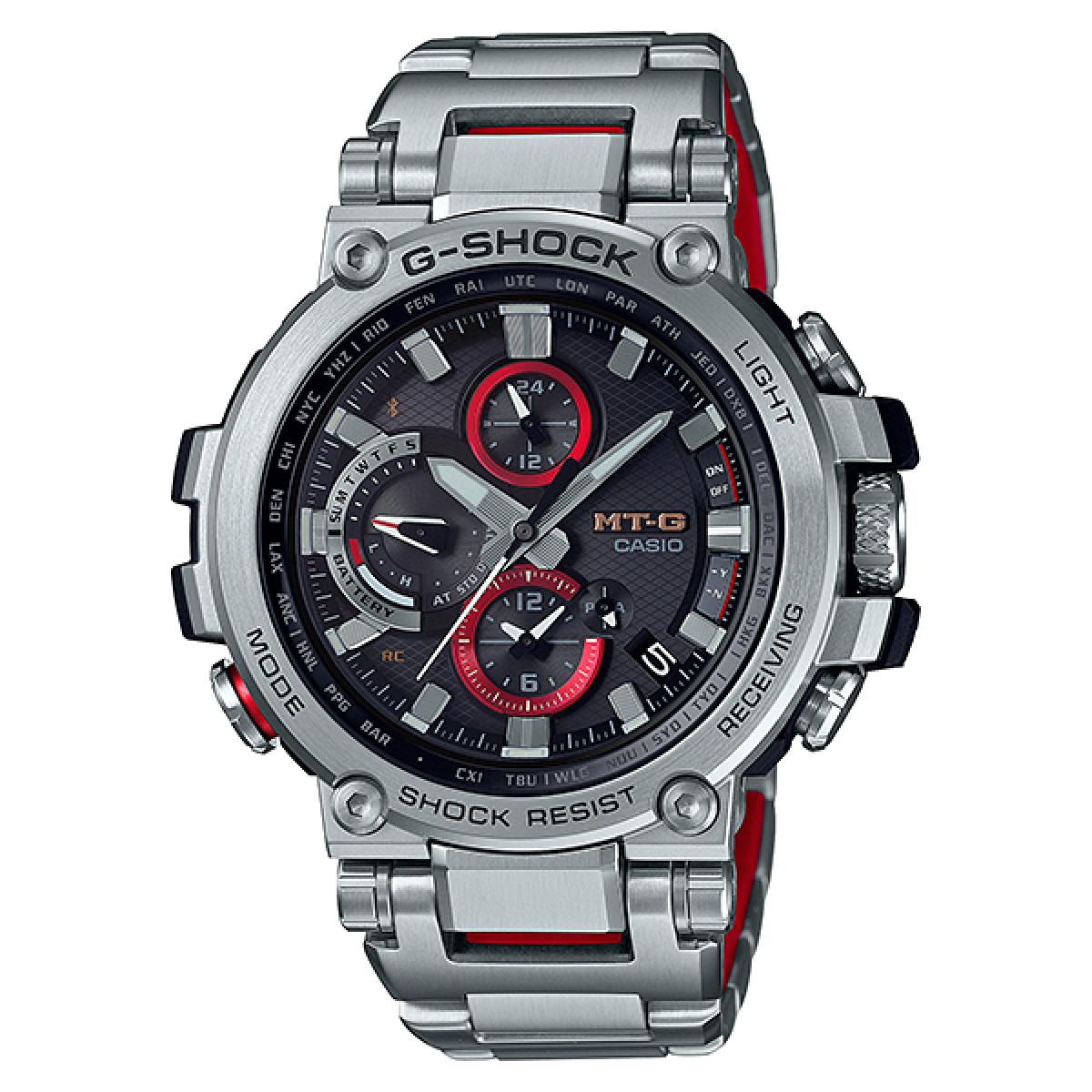

Casio G-SHOCK MTG-B1000D-1AJF [MT-G Radio Wave Solar Bluetooth Metal Band Silver] Круглий годинник