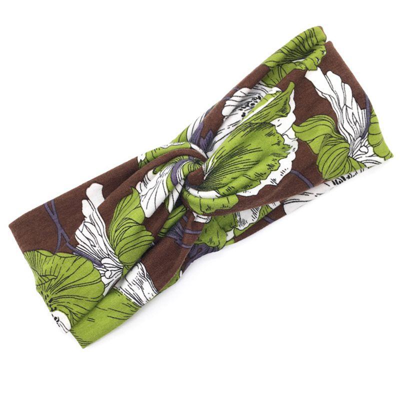 Comfortable Bohemian Style Elastic Headband With Floral Design For Active Women