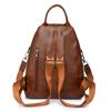 Soft Leather Backpack Women's Commuter Backpack Flip Multi-Functional Shoulder Bag