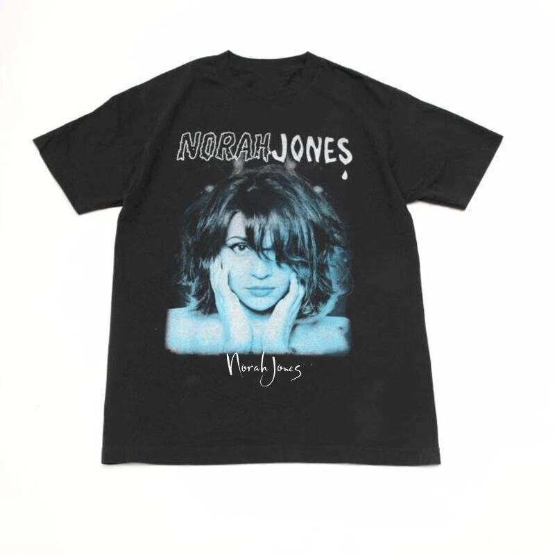 Vtg Norah Jones HEARTS Cotton Black S-5XL Unisex Shirt Unisex T-Shirt M