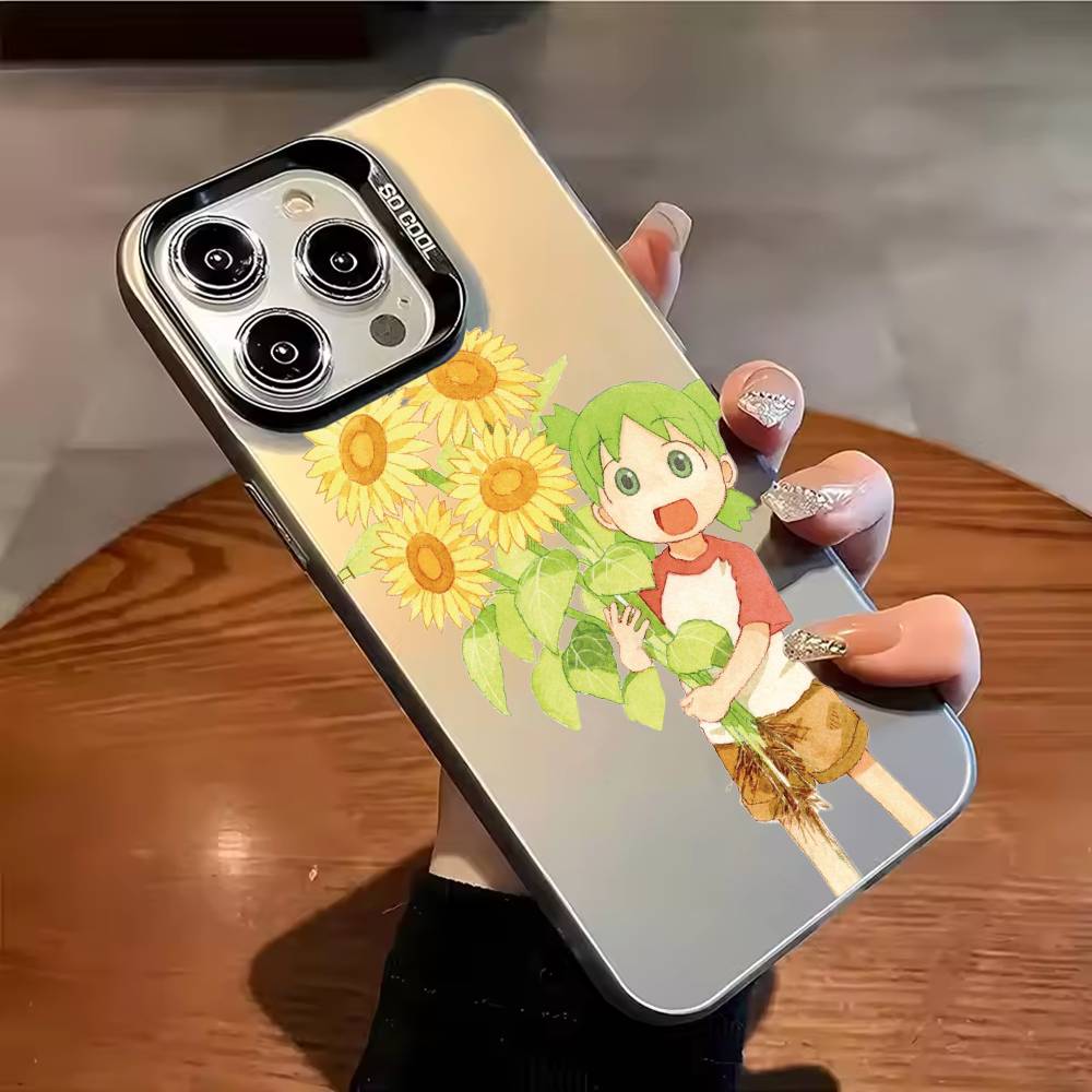 

Comic Y-Yotsuba to Phone Case For iPhone 17 16 15 14 13 12 11 Pro Max Plus Silver candy Matte Cover iPhone14Pro