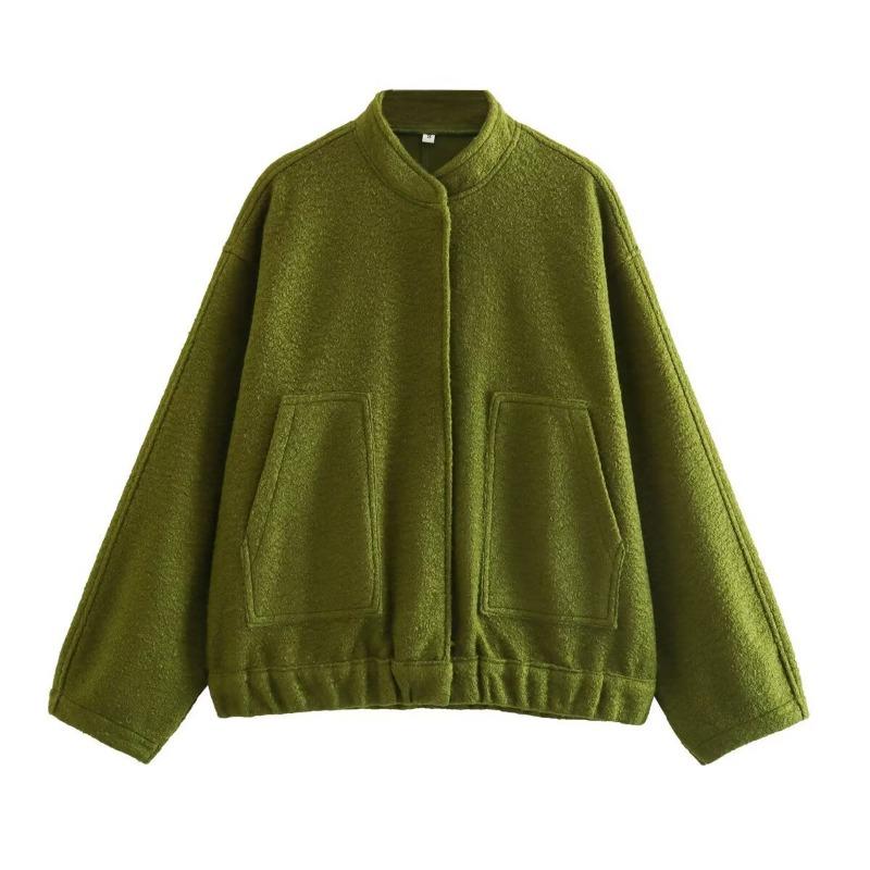 Solid Color Casual Pocket Coat Fall Women's Temperament Jacket
