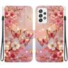 Handmade PU Leather Flip Case for Samsung Galaxy A52 4G/A52 5G (SM-A525F/A526B)- Anti-Slip Shockproof Cover with Wrist Strap & Heart/Rose Cat Designs