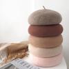 Fashion Solid Color Autumn and Winter Thickened for Keep Warmth Beret Hat Women Versatile Literature and Art Painter's Hat