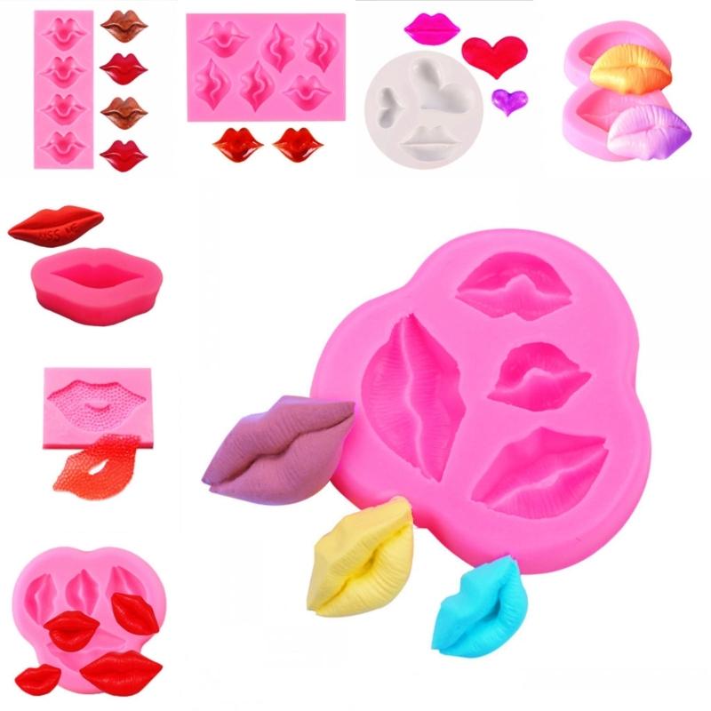 Red Lip Biscuits Silicone Mold Chocolate Candy Mold for Diy Dessert Ice Block Mold Handmade Cupcake Decor Baking Tool