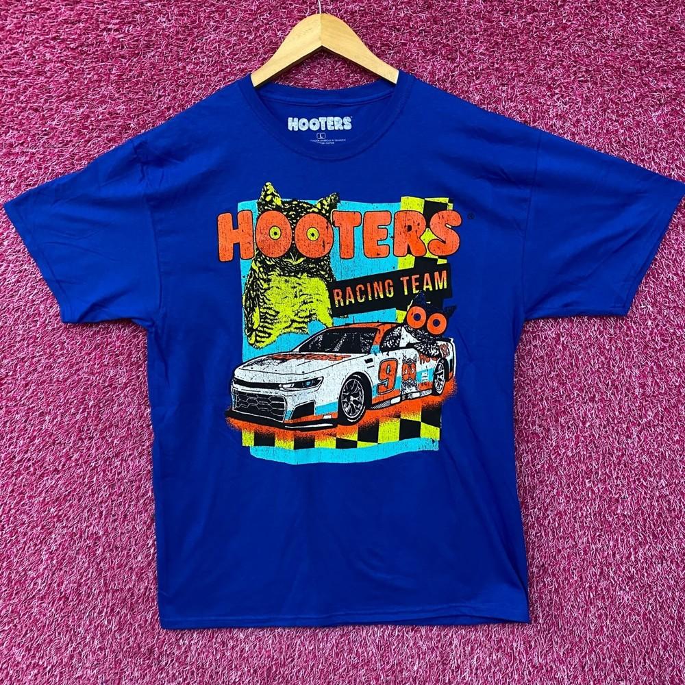 Hooters Racing Team Race Car Number 9 Graphic Design TShirt Large Unisex T-Shirt XL