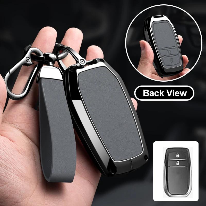 Zinc Alloy Car Key Case Cover For Toyota CHR Hilux Fortuner Land Cruiser 200 Camry Corolla Crown RAV4 Highland Accessories
