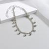 Fashionable and minimalist tassel round bead pendant single women's beach anklet