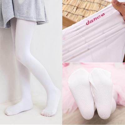 Kinderstrumpfhosen Frühling und Herbst Dünne Stil Tanzen Weiße Seidensocken Baby Und Mädchen Hosen Üben Tanzsocken Leistung