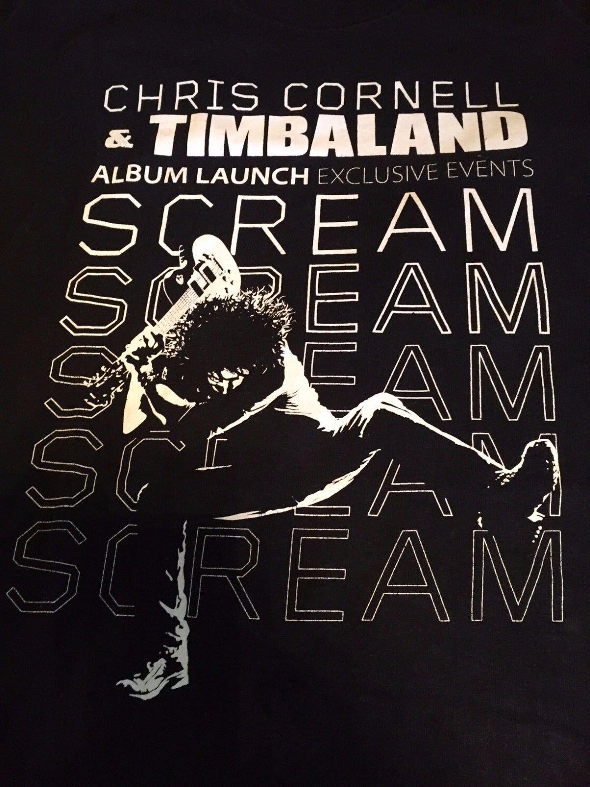 Soundgarden Chris Cornell Timbaland Tour 100% Cotton Adult T Shirt SB172 3XL