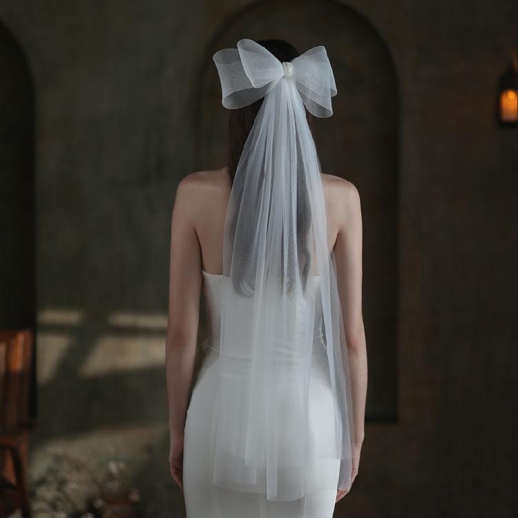 Wedding Bridal Veil 2 Layers Short Sheer Tulle Hair Accessories for Brides
