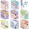 8Sheets Princess Costume Assembly Puzzle Stickers Cartoon Series DIY Decals for Phone Laptop Luggage Skateboard Fun Gift