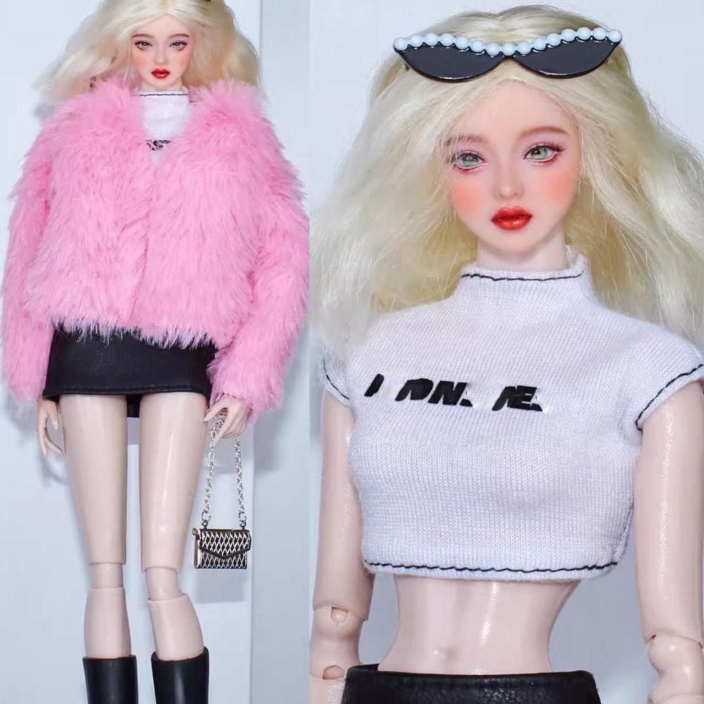Elegant Doll Dresses Casual Wears Plush Coat Doll Party Clothes  11.5" Doll/1/6 BJD Dolls