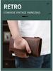 Men's Genuine Crazy Horse Leather Vintage Clutch & Phone Bag