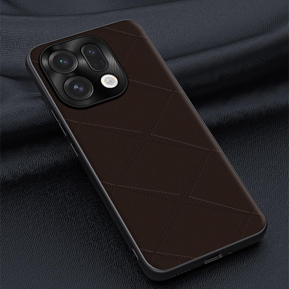 Für Oppo Find X9 5G Hülle X-Muster TPU PU-Leder PC Anti-Fall Handyhülle