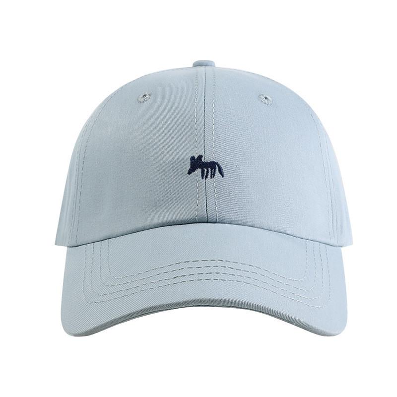 Small Fox Embroidered Baseball Cap With Sun Protection For Outdoor Activities