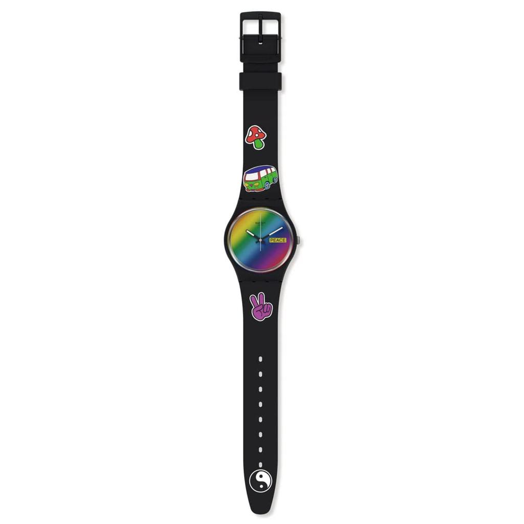 Swatch GO WITH THE 'BOW Gent SO31B101 Black Wristwatch