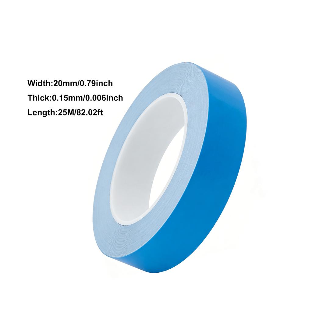 25m Double-sided Thermal Conductive Tape 5-30mm Wide Blue Heat Dissipation Tape for Bonding Cooling Heat Sinks