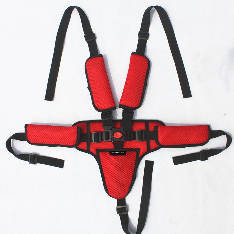 5-Point & 3-Point Safety Belt for High Chairs & Strollers colore azzurro