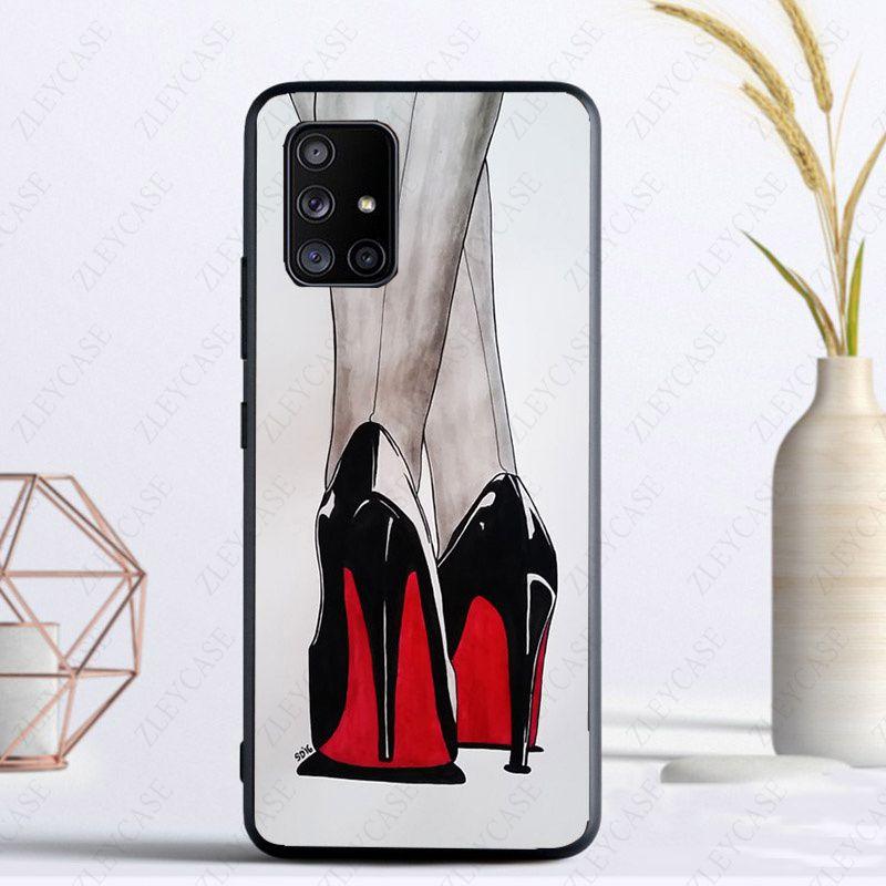 Pouzdro na telefon s botami na vysokém podpatku pro Samsung Galaxy A13 A53 A11 A12 A32 A22 A52S 5G A10S A41 A42 A33 A20E A30S A40 A51 A71 A21S Pouzdra