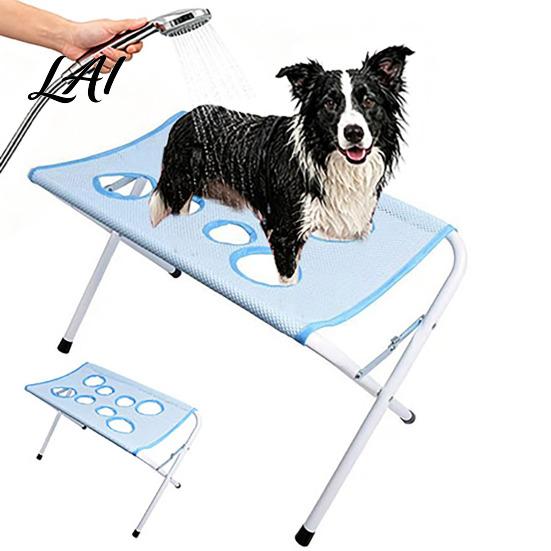Dog Grooming Hammock Stand Stand Foldable Cat Bath 8-Hole Pet Mesh Bathing Sling Washing Station for Small Medium Dogs Nail Trimming And Professional