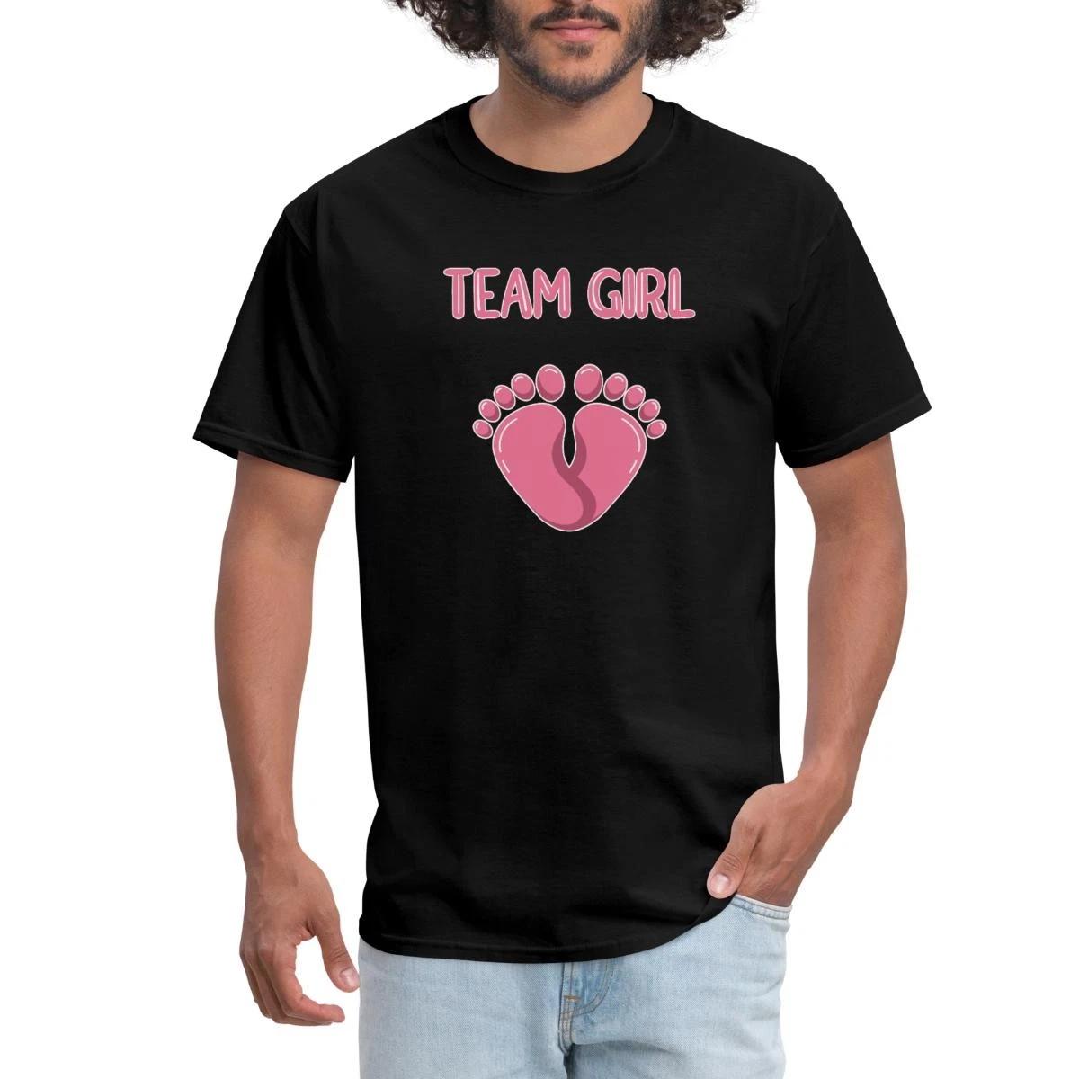 Team Girl Gender Reveal Baby Shower Men s T-Shirt L