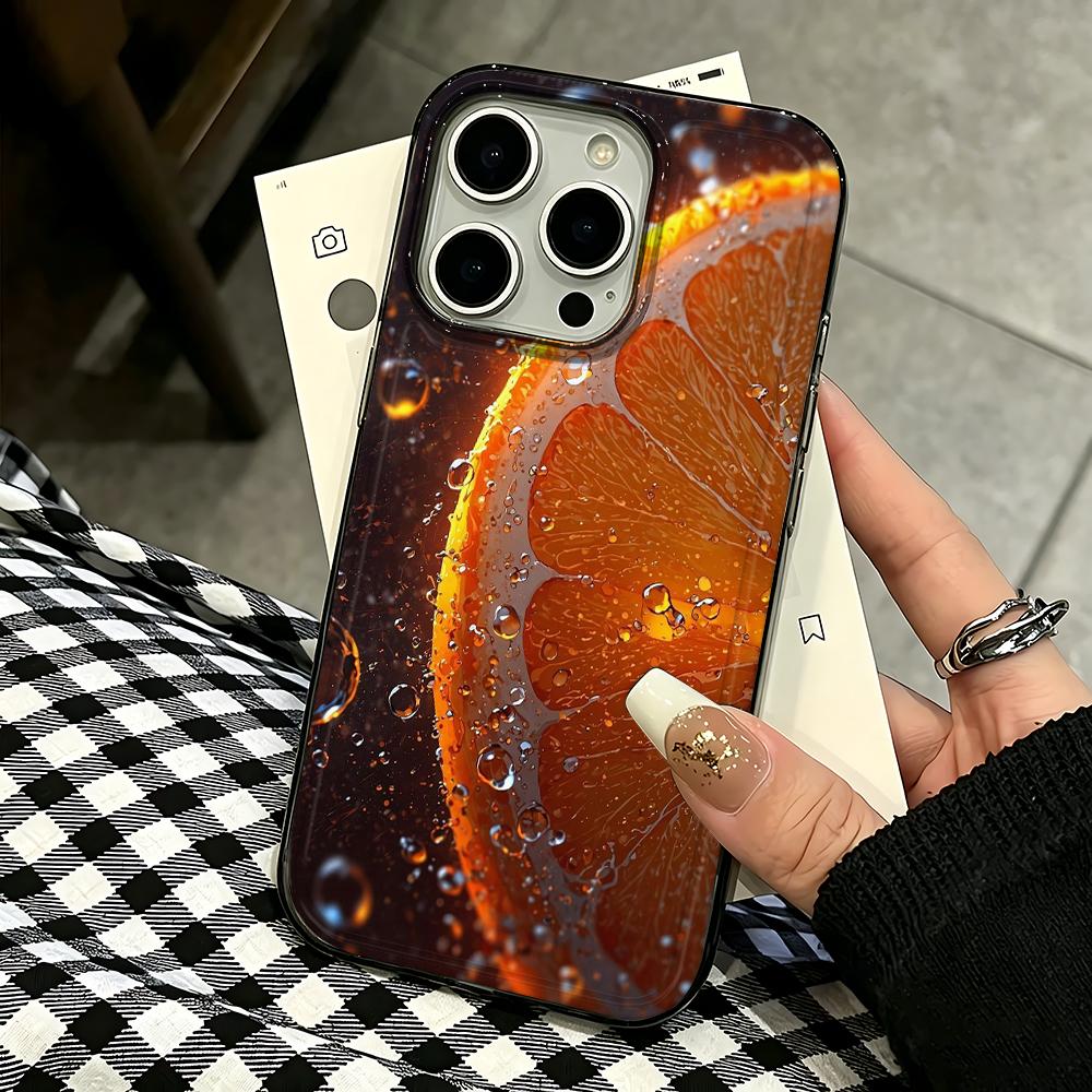 Oranges Flexible Shock Absorbing Phone Case For Iphone 12 11 Pro Max 17 Air 14 15 Plus 16 13 Slim Durable Anti Bump Shell