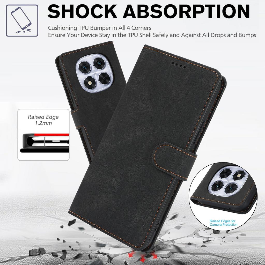 For Xiaomi Poco M8 Pro 5G/Redmi Note 15 Pro+ 5G (Global) Case PU Leather Phone Cover with Wallet Stand