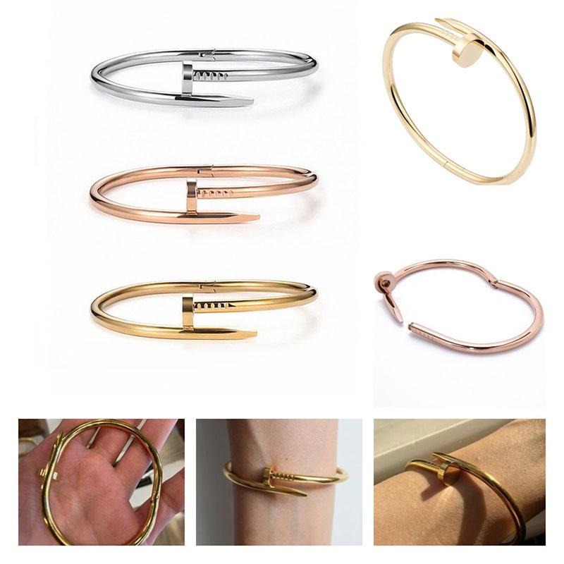 Stylish European And American Nail Bracelet With Sophisticated Design