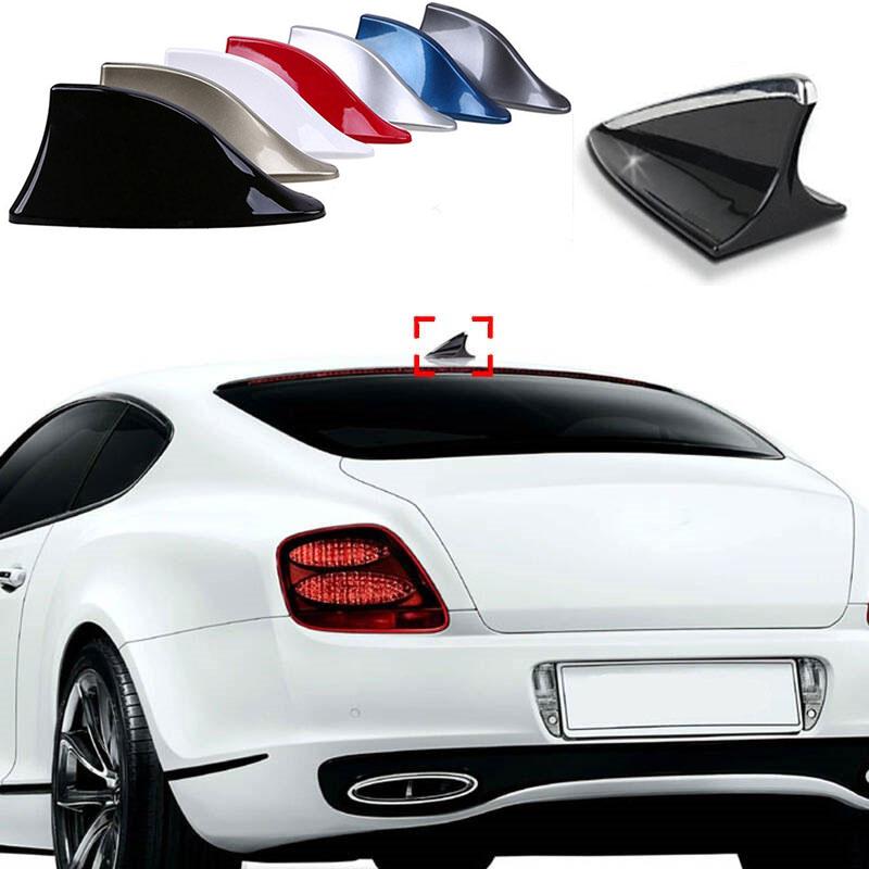 New Universal Carbon Fiber Look Car Roof Top Mount Shark Fin Aerial Antenna Toppers Auto Radio AM FM Antenna Signal Amplifie
