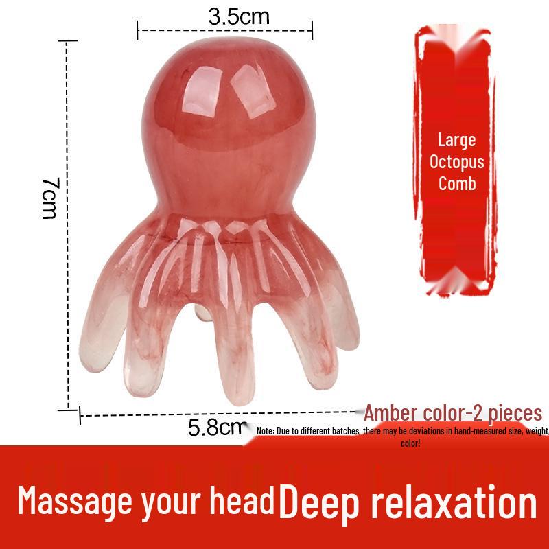 Octopus Scalp Massage Comb - Wide-Tooth Head Therapy Tool