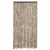 VidaXL Rideau Anti-mouches, Store Anti-insectes avec Crochet, Rideau de Porte Longueur et Largeur Réglables, Beige et Marron 377389