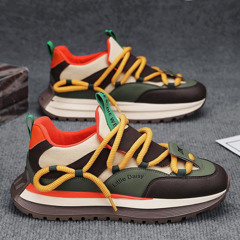 Herrskor vardagsskor höst koreansk version mångsidiga retro Forrest Gump-skor ungdom sport löpning lätt plattform pappaskor