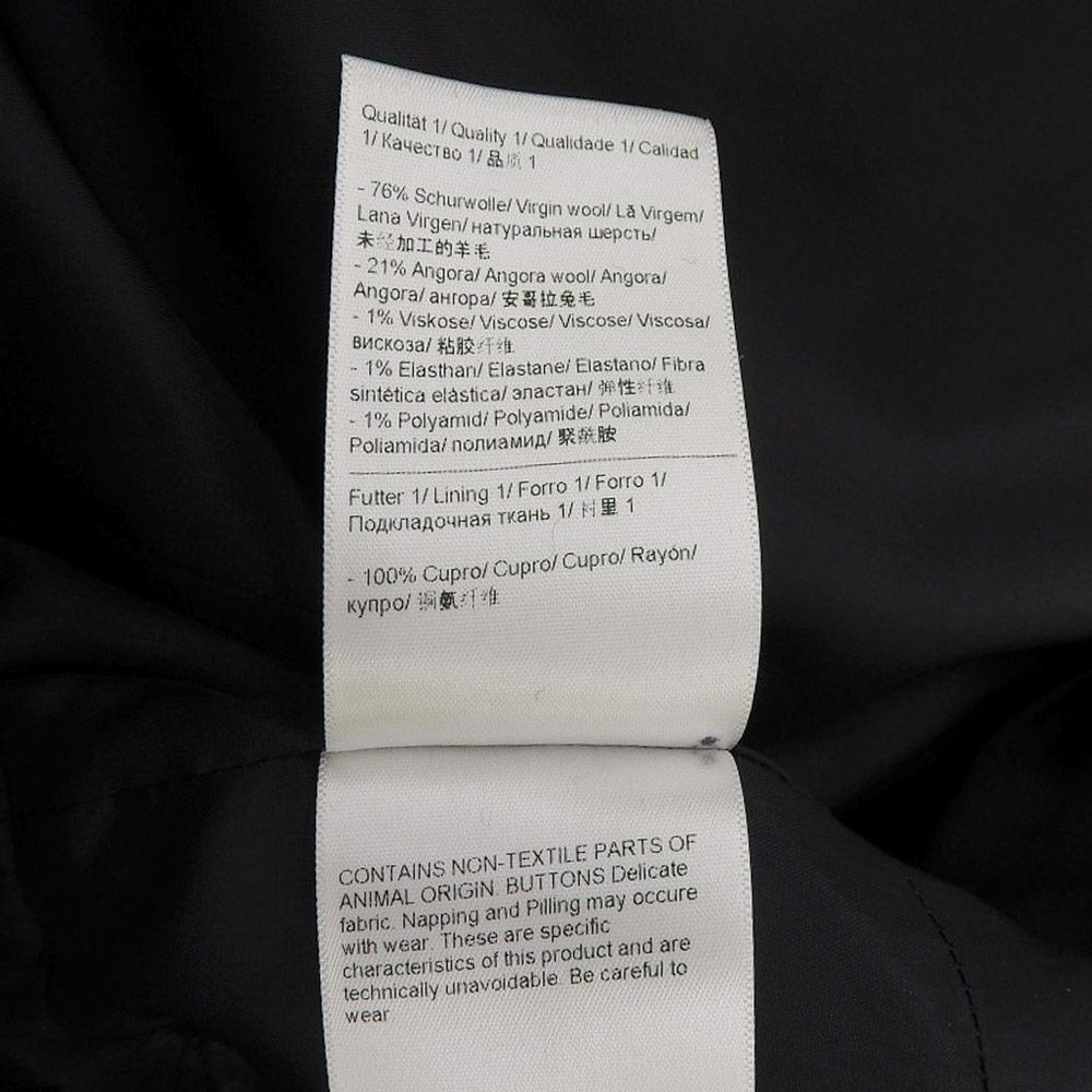 Escada 5014339 Wool Windowpane Jacket 38 blackUsed