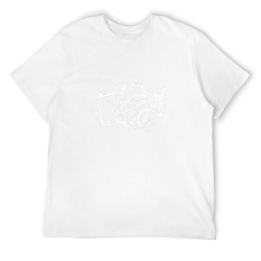 Pentax 6X7 Medium Format Camera WHITE INK T-Shirt Luxury man rapper graphic tees plain customs men clothings