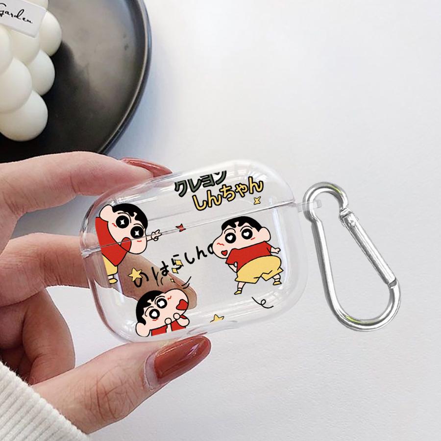 

Cute Crayons Shinchan Case For Airpods 3 4 1 Pro2 Pro Pro3 2 Clear Earphone Cases Cover Airpods Pro 3