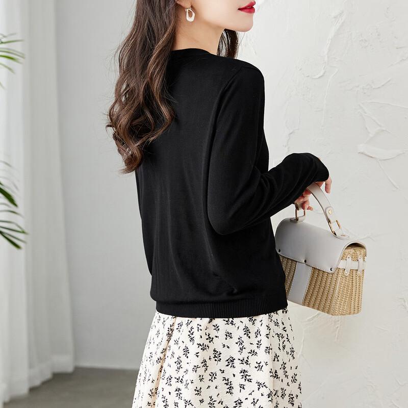 Srcr Women's Silk Blend V-Neck Knit Cardigan