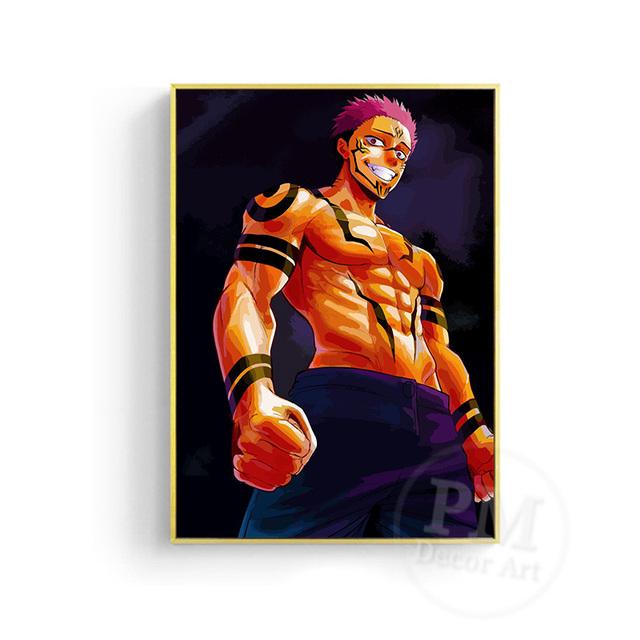 Japanese Anime Jujutsu Kaisen Poster Character Canvas Painting Print Cuadros Art Wall Modern Home Living Room Decoration